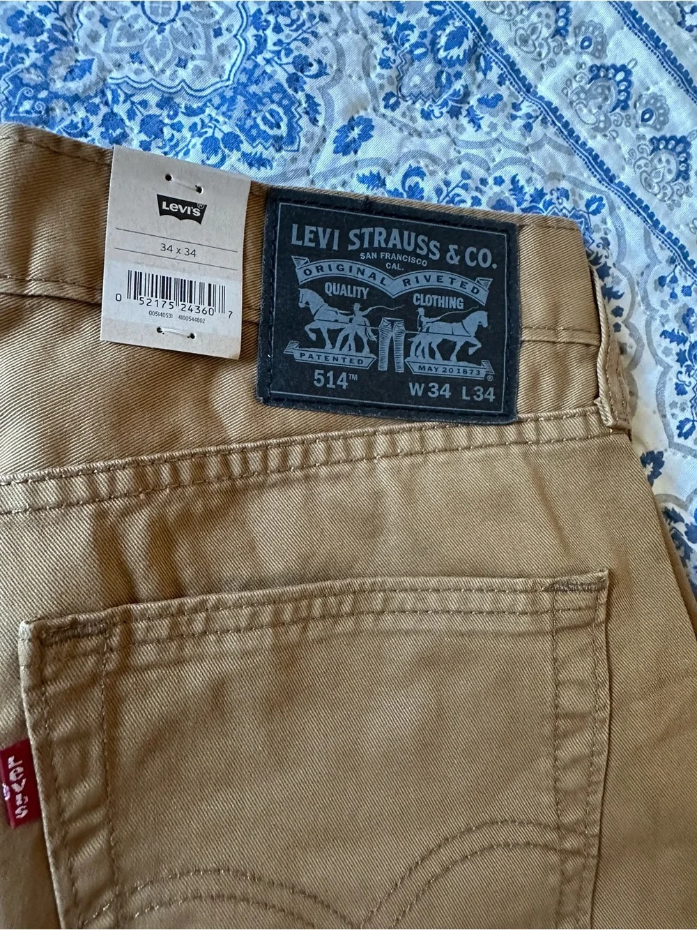 levi’s 514 Straight Leg Men's Jeans Brown 34x34